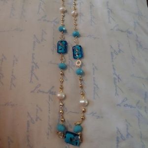 Handmade Cultured Pearl and Bead Necklace